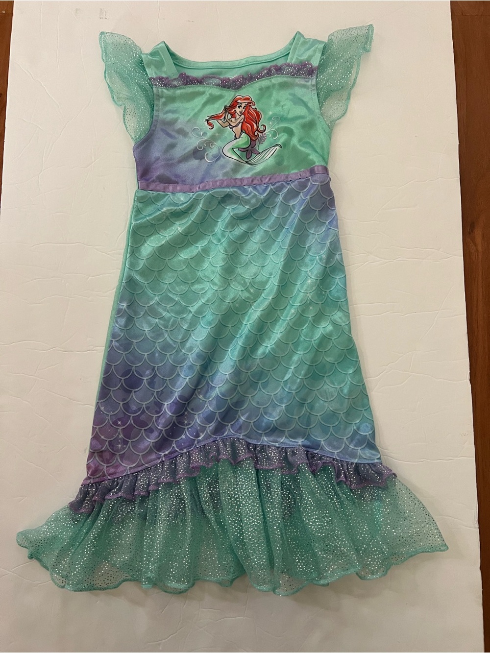 2T Disney Ariel Mermaid Dress in Aqua & Purple